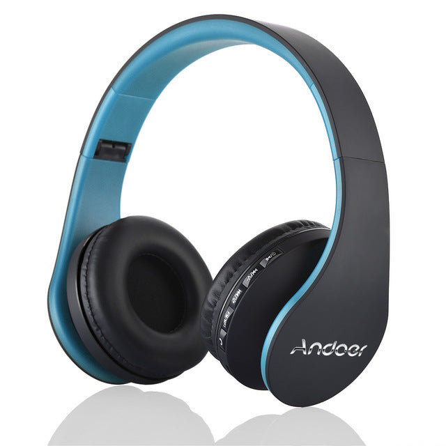 Andoer Bluetooth Headphones Blue